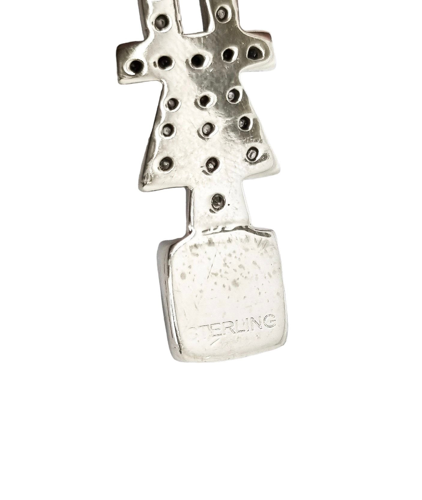 Sterling silver square moonstone drop dangle earrings