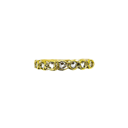 Vintage 1970's white and yellow gold eternity ring