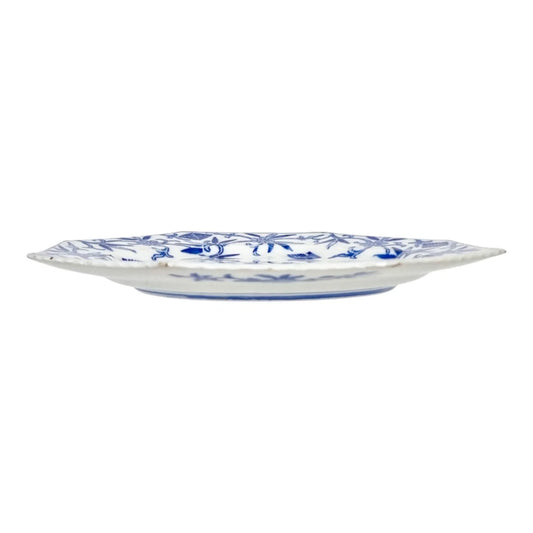 Meiji era Fukagawa Koransha Seiji Kaisha octagonal blue and white porcelain plate