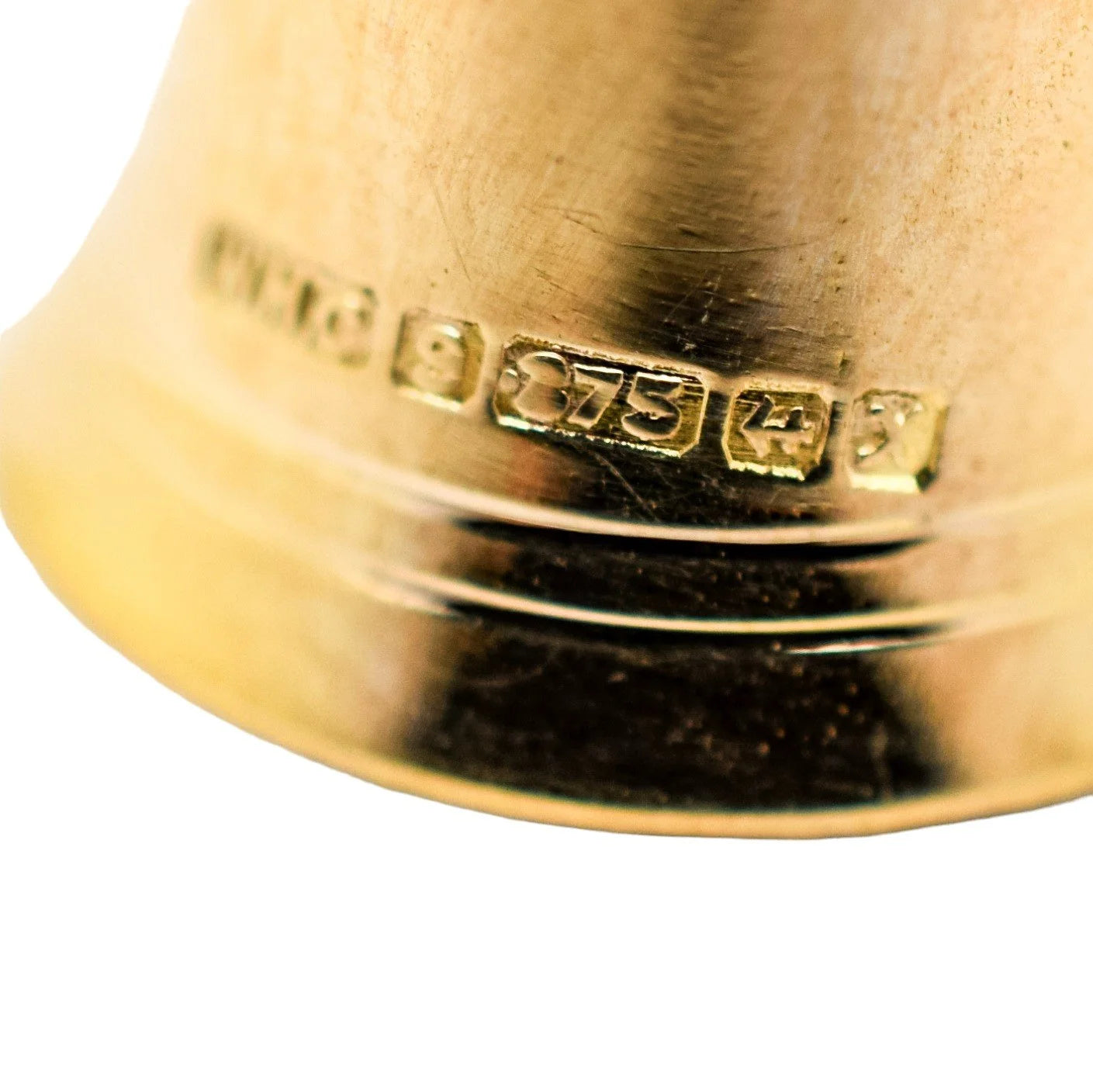 Vintage gold bell charm pendant