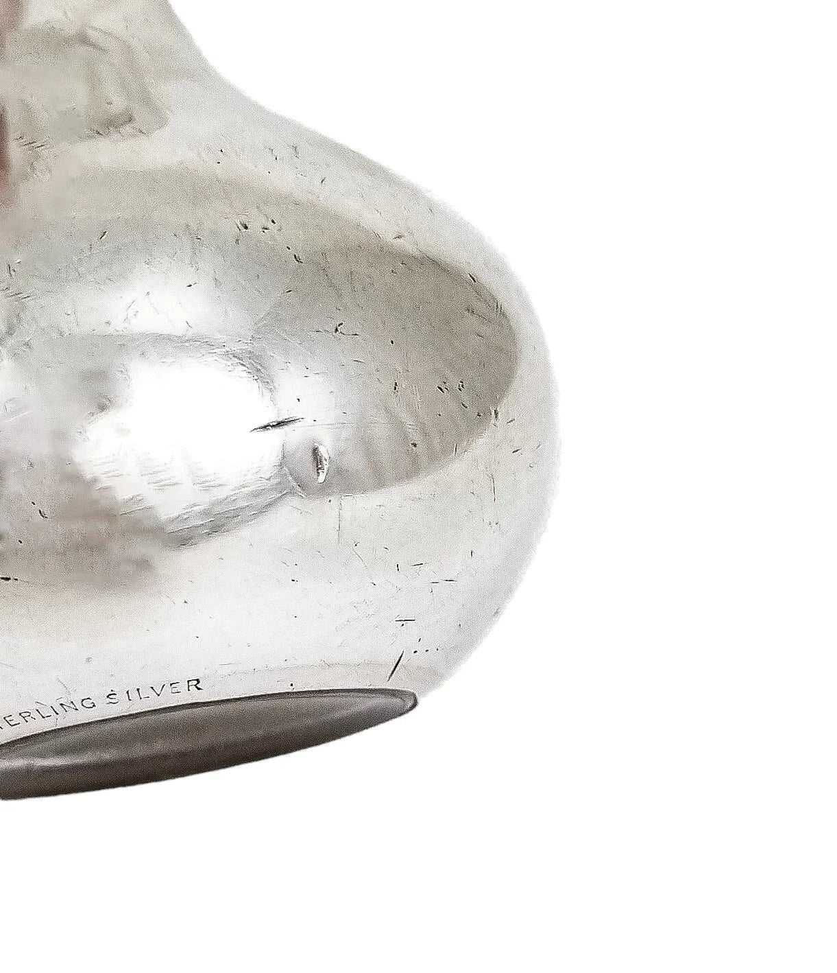 1910's American perfume scent bottle with full sterling silver overlay
