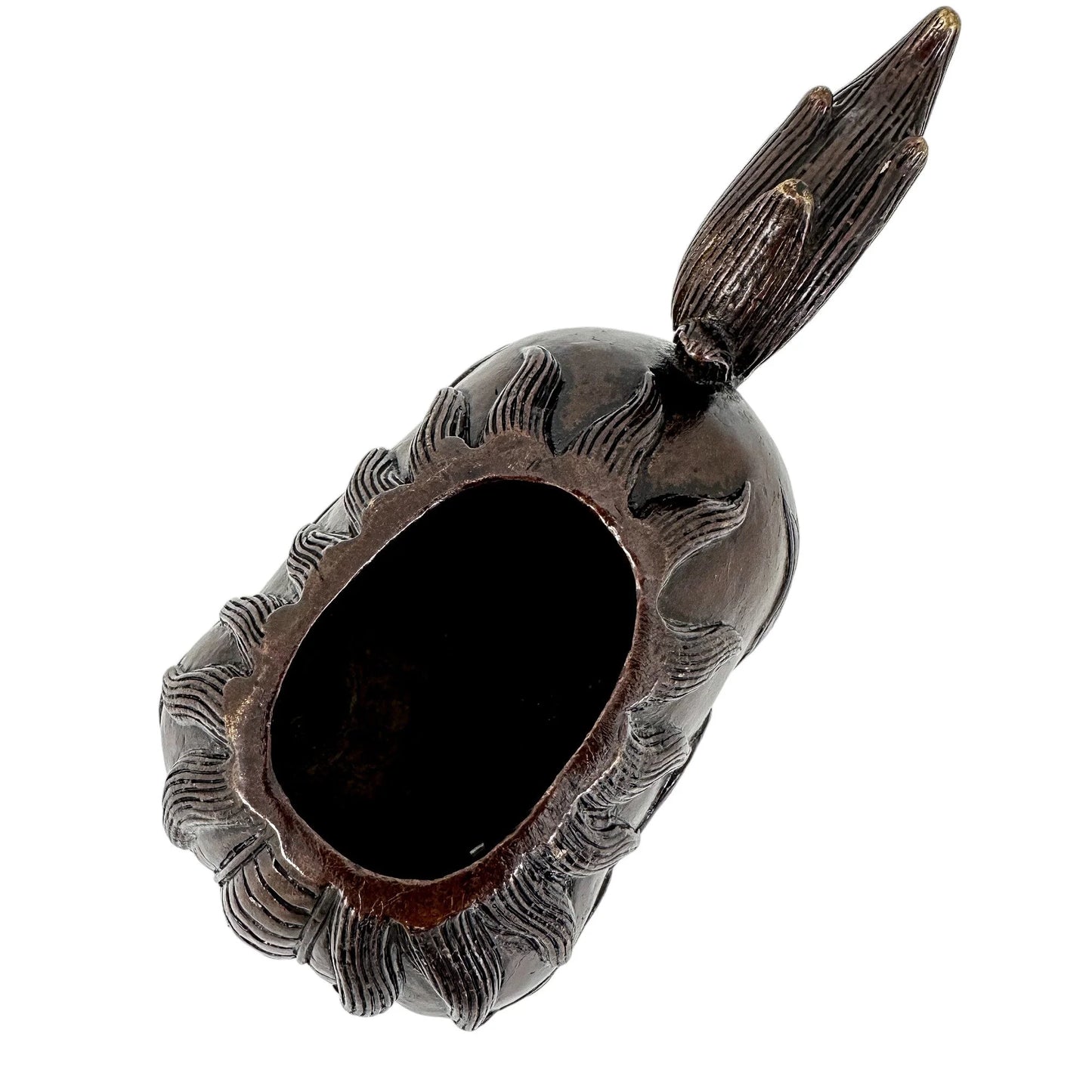 Chinese Luduan mythical unicorn beast bronze censer / incense burner