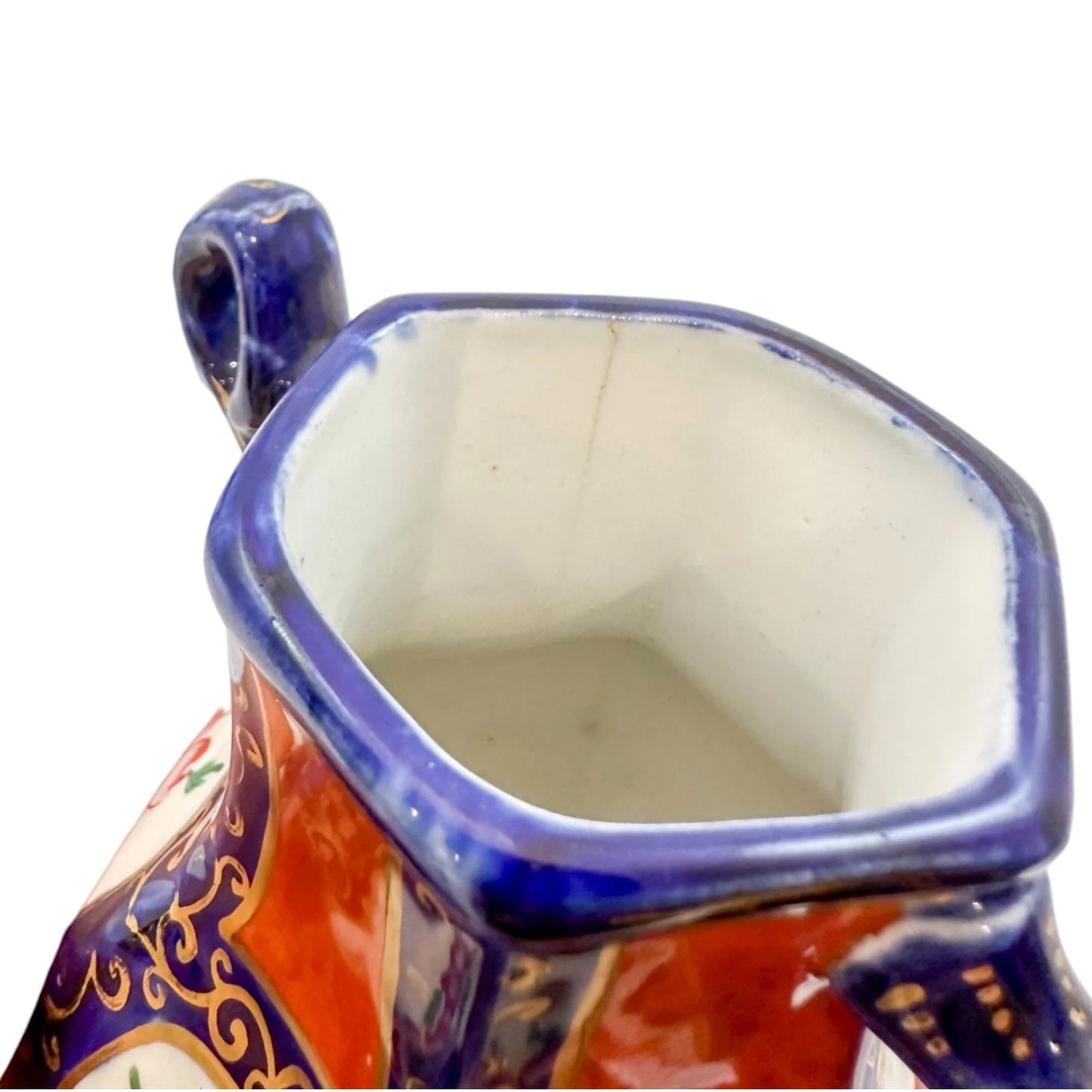 Georgian pair Mason's Ironstone pottery double handled baluster octagonal vases