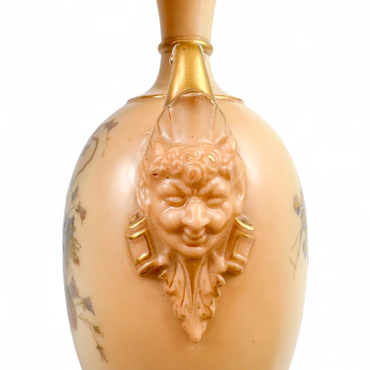 Royal Worcester blush ivory porcelain urn vase 1716 Art Nouveau 1903
