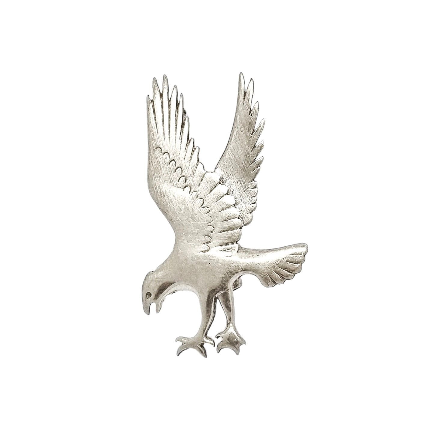Vintage Ola M Gorie sterling silver osprey eagle brooch