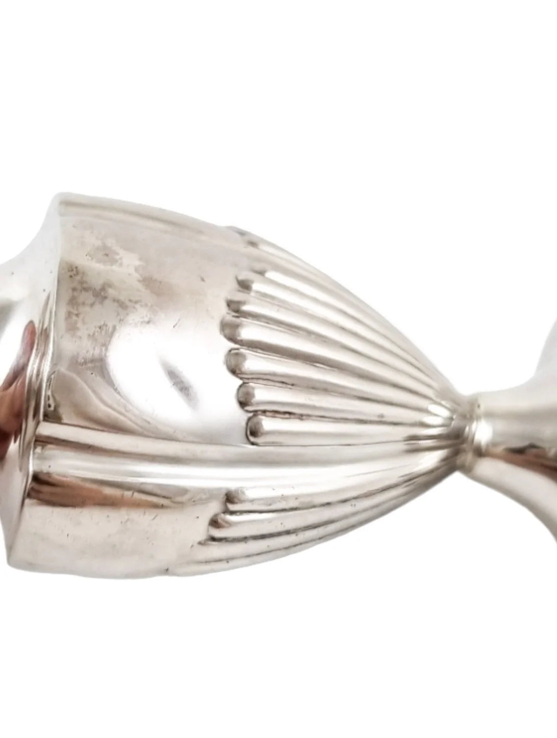 Edwardian Chester sterling silver fluted condiment set - mustard pot, salt and pepperette