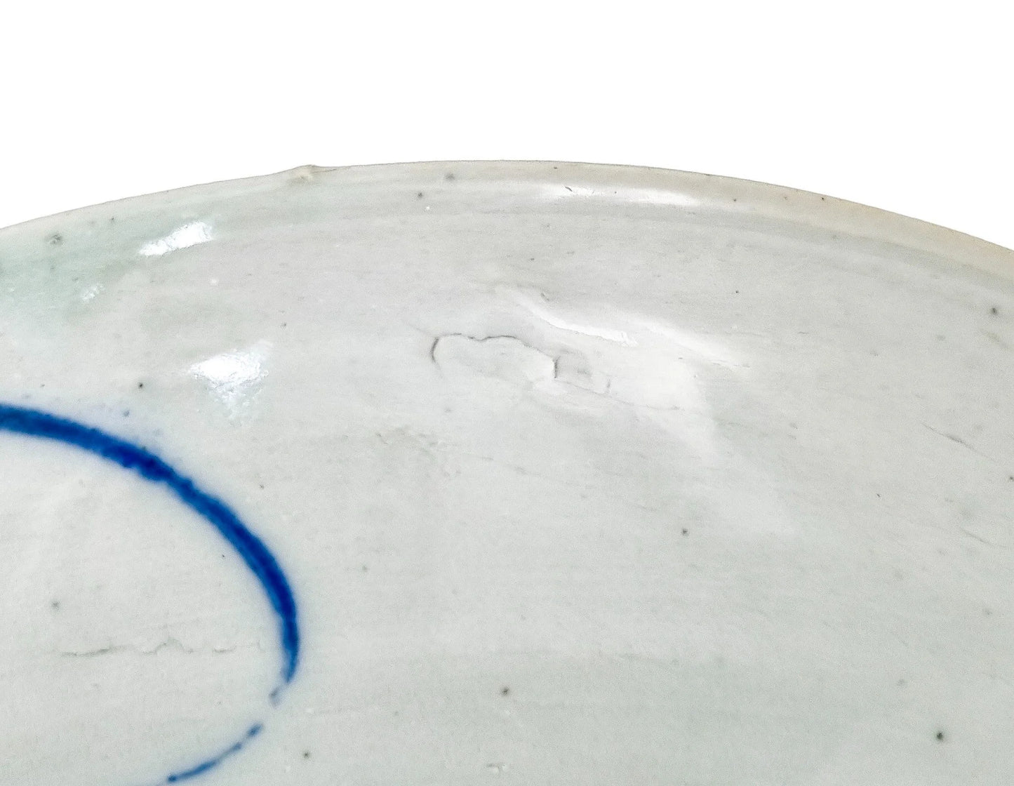 1860's Tongzhi signed Chinese export blue and white porcelain koi carp bowl