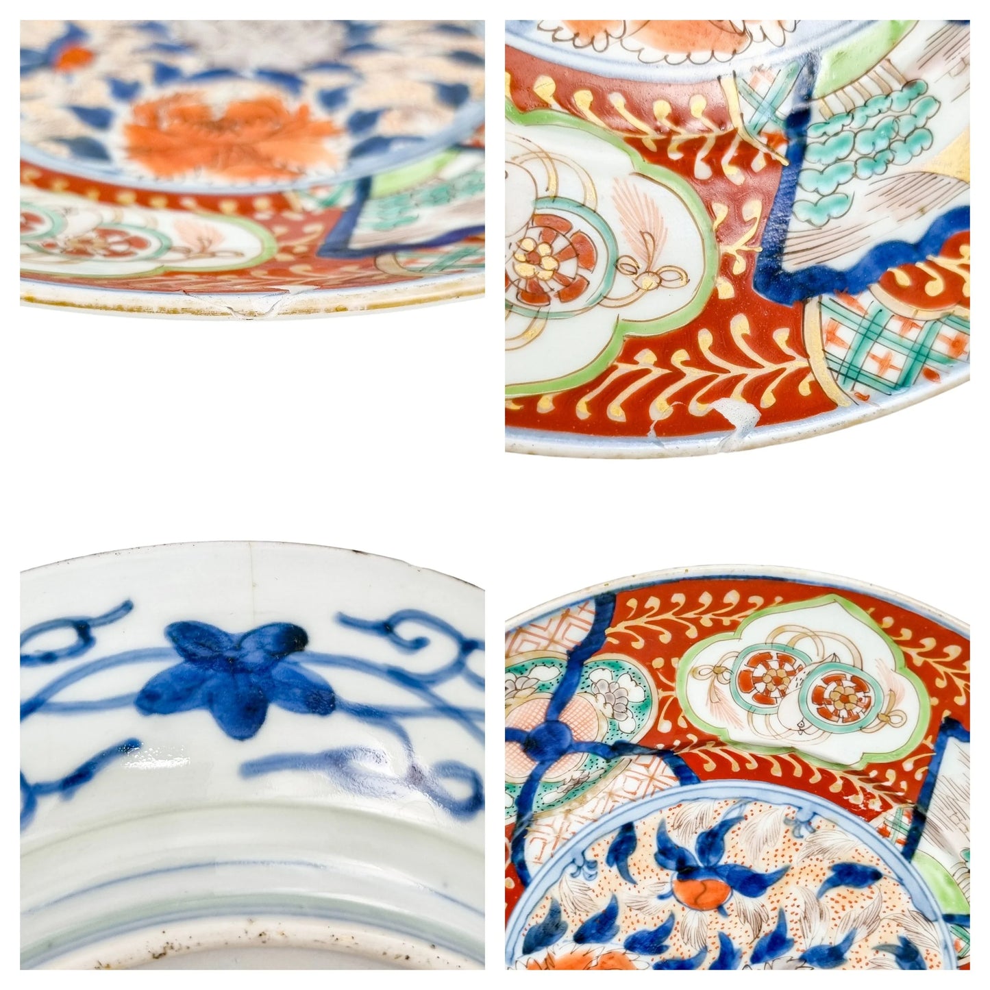 Japanese Meiji porcelain Arita Imari charger plate painted with flowers