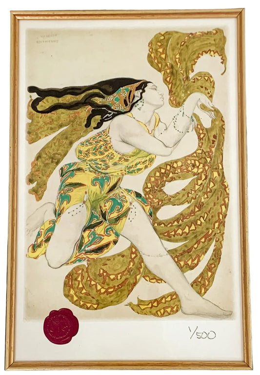 Léon Bakst 1866-1924 limited edition print Costume for Beotian woman, design for “Narcisse”, 1911 for Les Ballets Russes de Serge Diaghilev