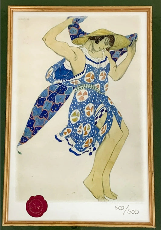 Léon Bakst 1866-1924 limited edition print Costume for Beotian man, design for “Narcisse”, 1911 for Les Ballets Russes de Serge Diaghilev