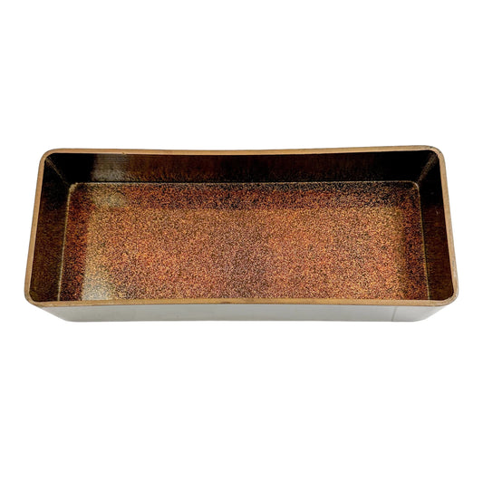 Japanese Meiji black lacquer document box, gold takamaki-e crane and bird of prey design