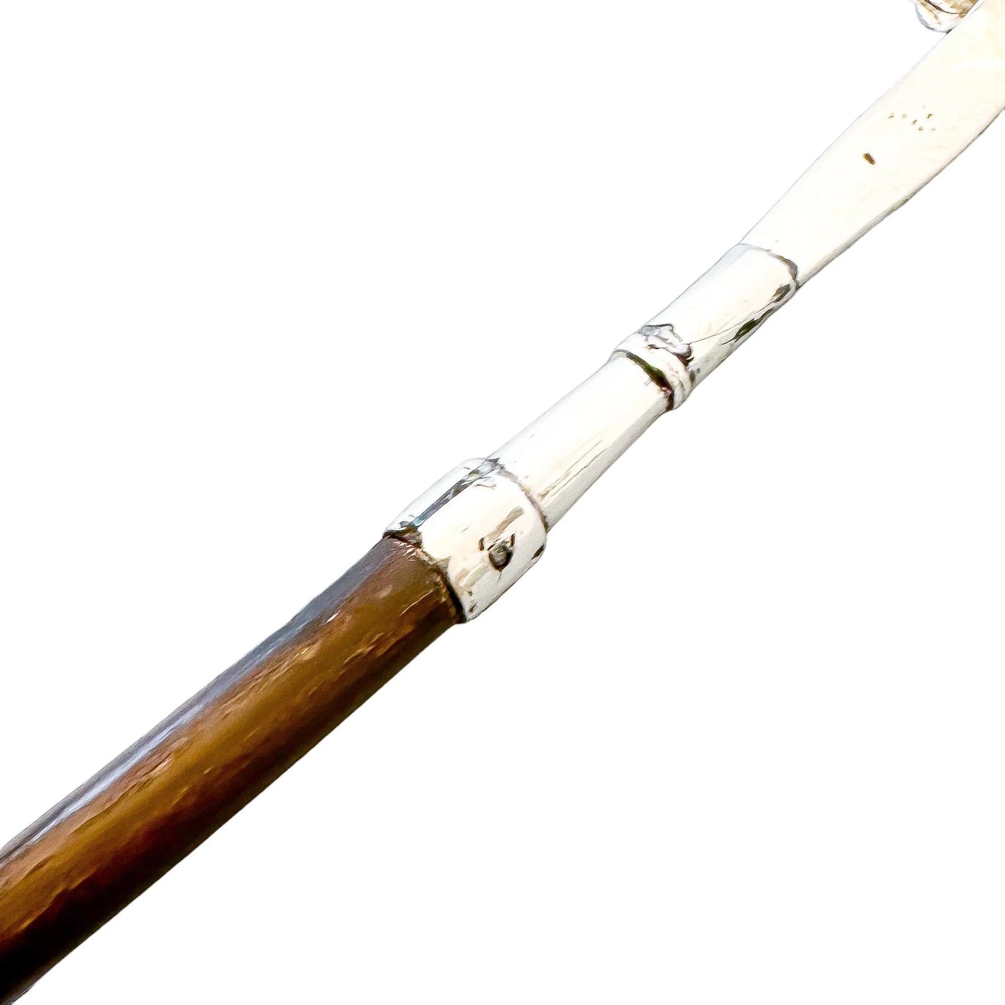 Sterling silver Georgian toddy / punch ladle with twist handle
