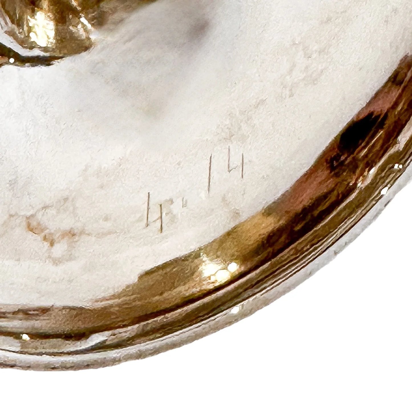 Mid-Victorian sterling silver chalice with arabesque motif, inscribed "Suzanne"