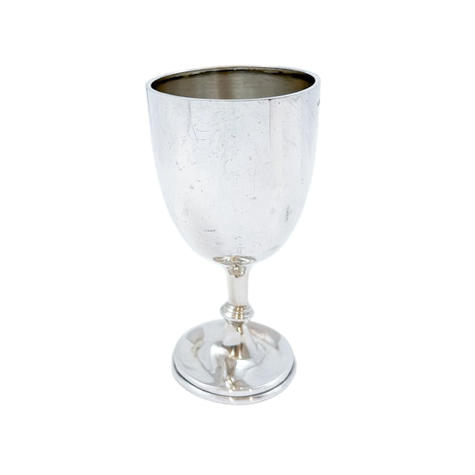 George V sterling silver goblet / egg cup / shot glass