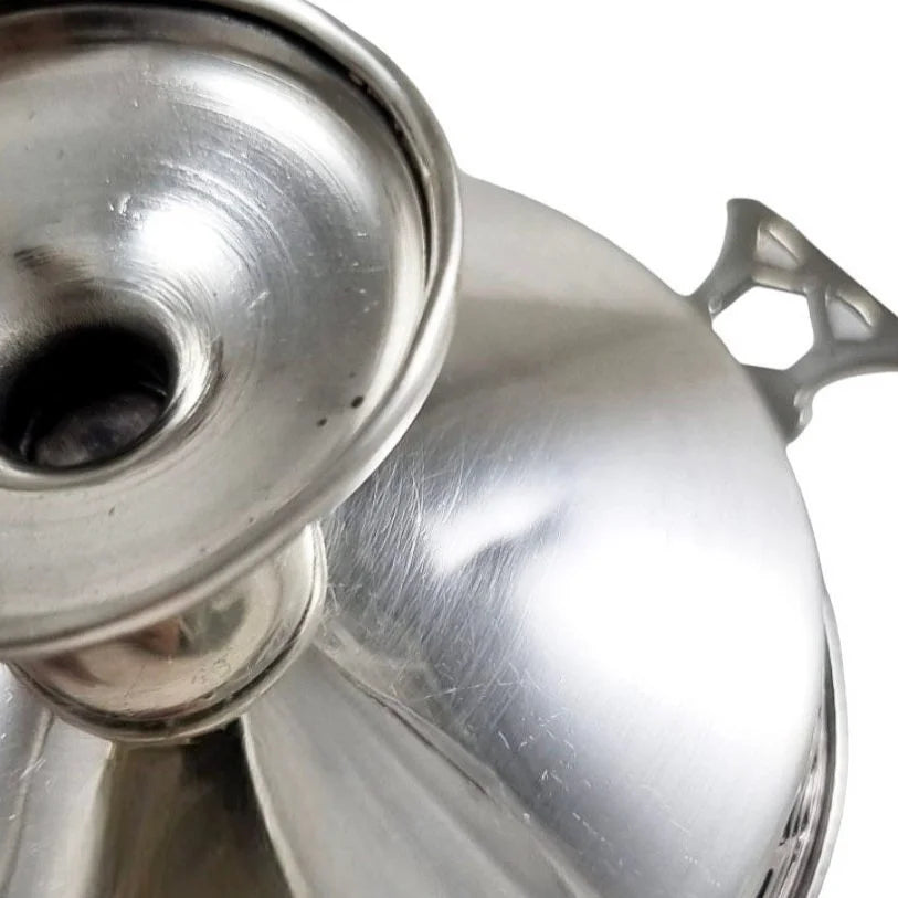 Art Deco Colonial silver Warner Brothers (Delhi) pair of compotes two-handle bon bon fruit baskets