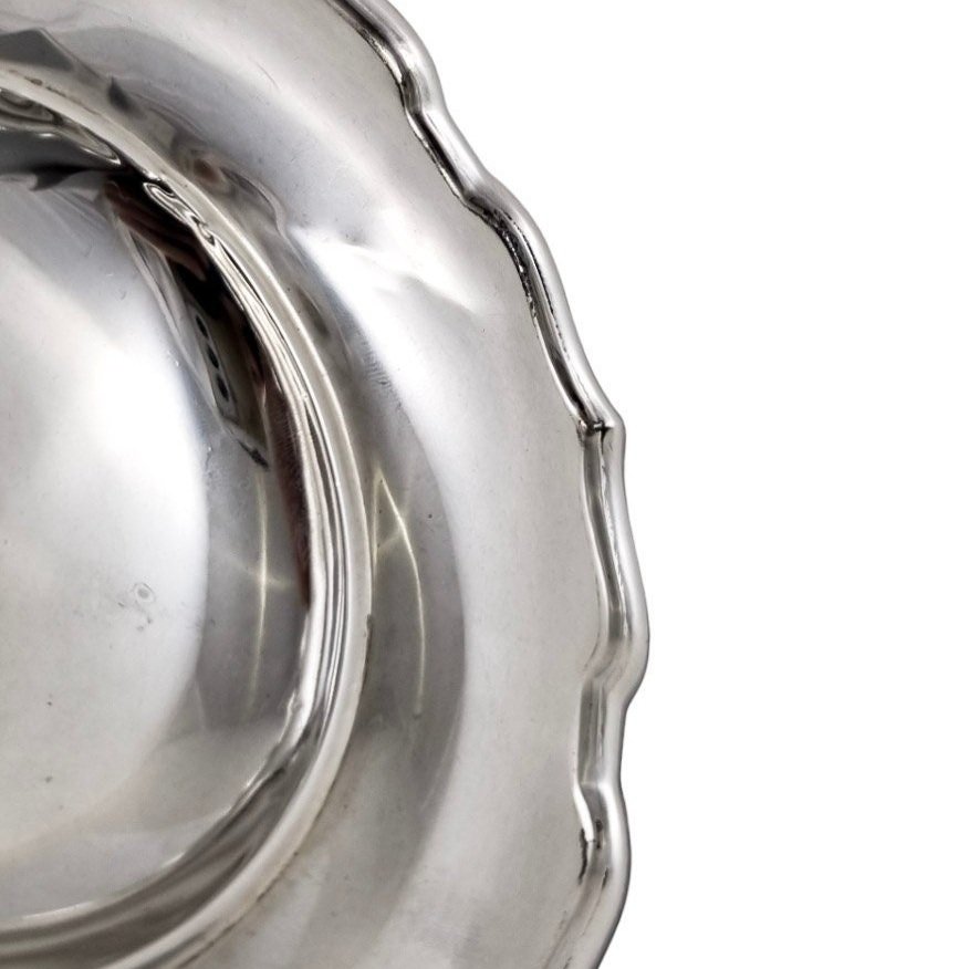 Vintage 1940’s sterling silver bon bon pedestal dish, candy / nut / snack bowl with fluted edges