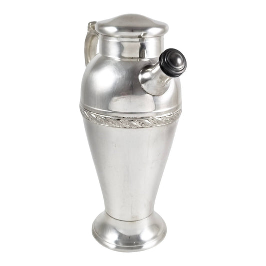 Wm. Rogers & Son huge Art Deco 1.5 L silver plated cocktail shaker “Spring Flower” 2068