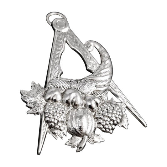 Sterling silver Masonic Warden’s jewel compass and cornucopia Fairway Lodge 1958