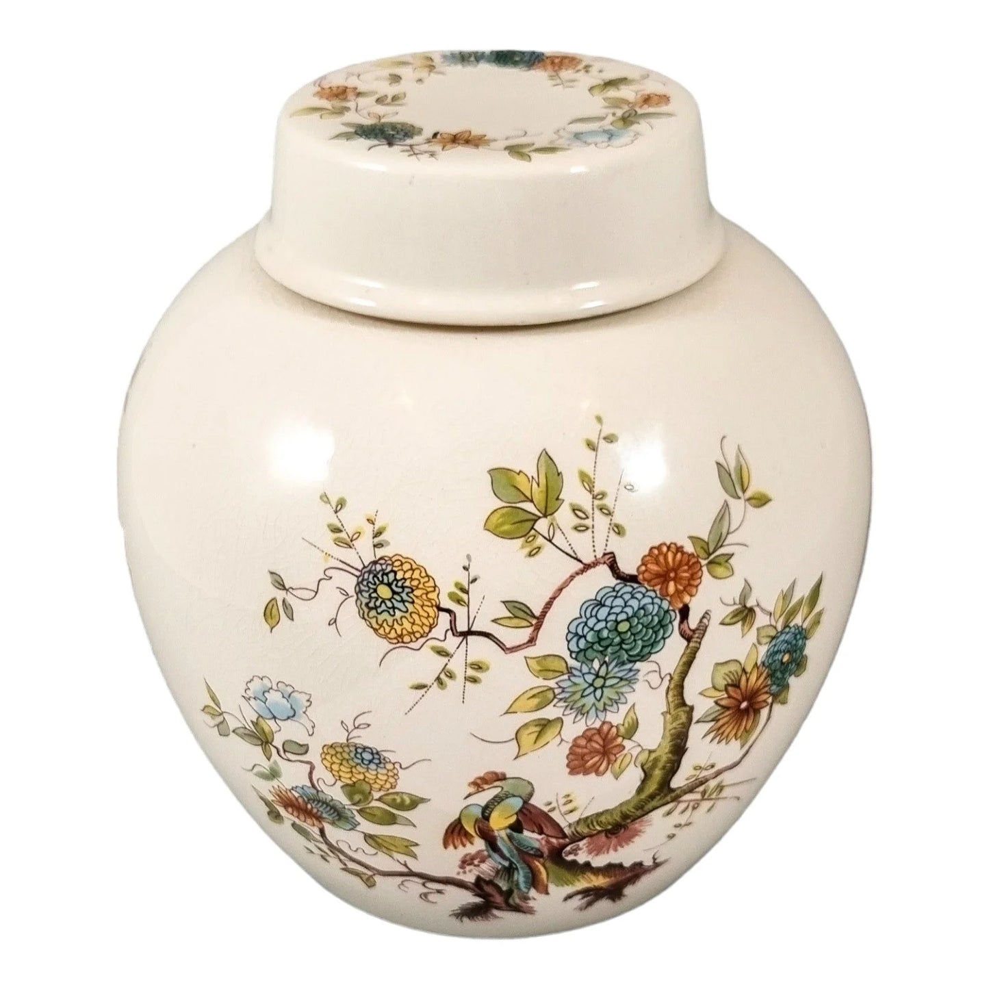 Mason's Ironstone "Birds of Paradise" large ginger jar / biscuit barrel / container