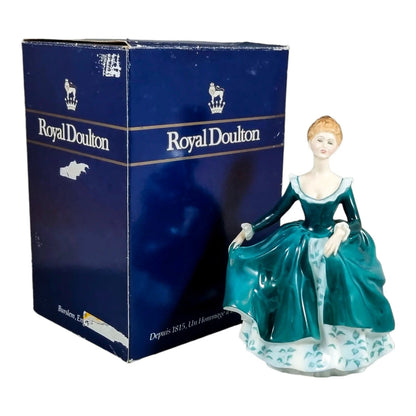 Royal Doulton porcelain figurine “Janine” HN2461, Lady in emerald green dress