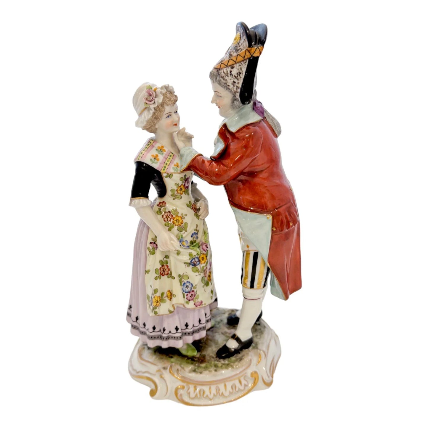 19th century Royal Vienna porcelain romantic couple figurine