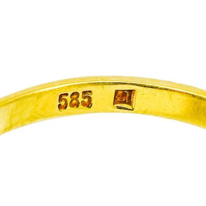 Vintage 14ct yellow gold 4.5ct spinel cocktail dress ring, size N ½