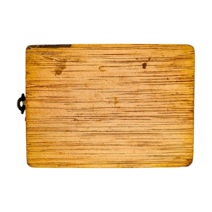 Edwardian olive wood rosary box with Jerusalem cross, Holy Land