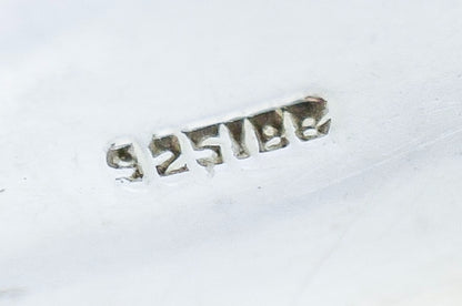 Vintage wide sterling silver curved concave cuff bracelet bangle