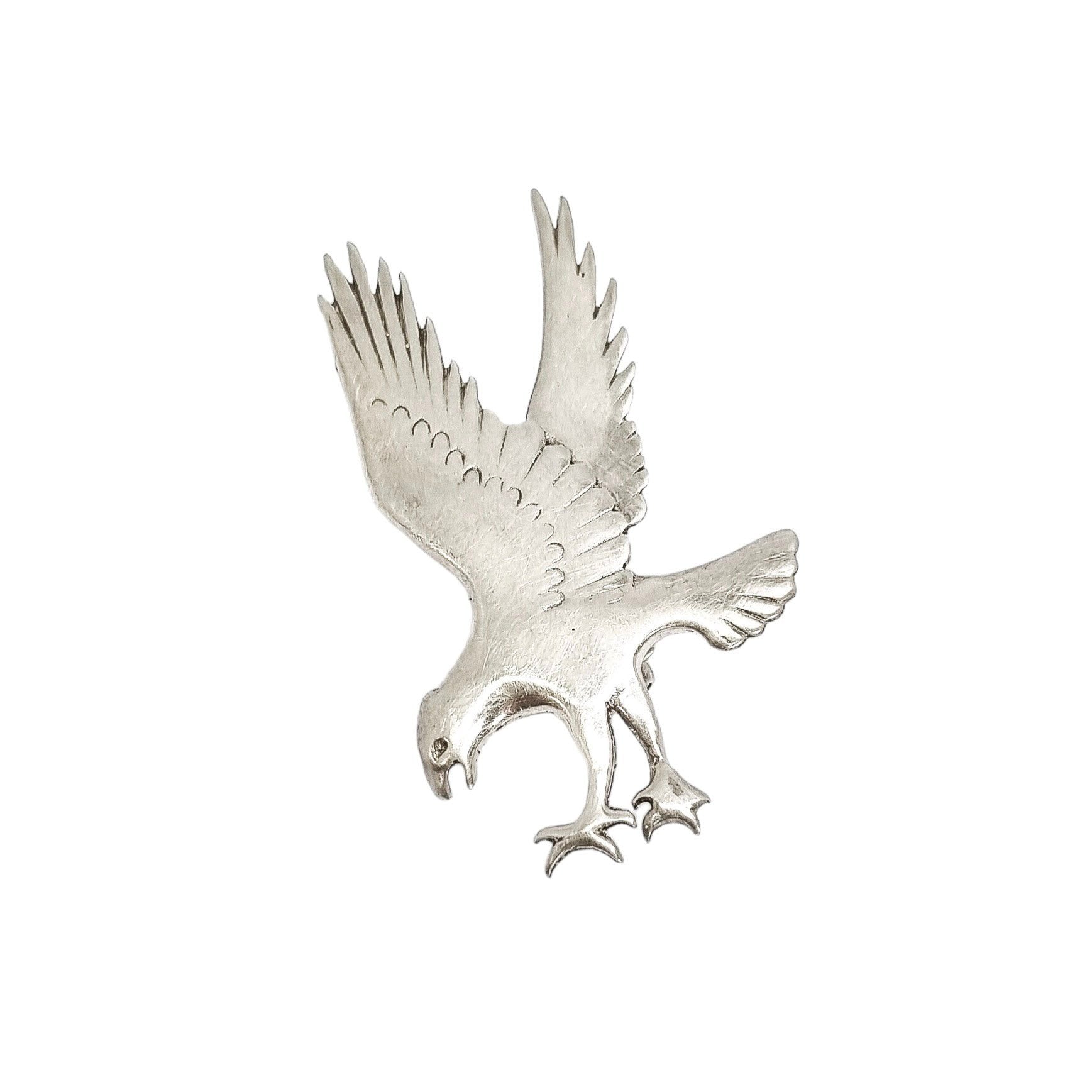 Vintage Ola M Gorie sterling silver osprey eagle brooch