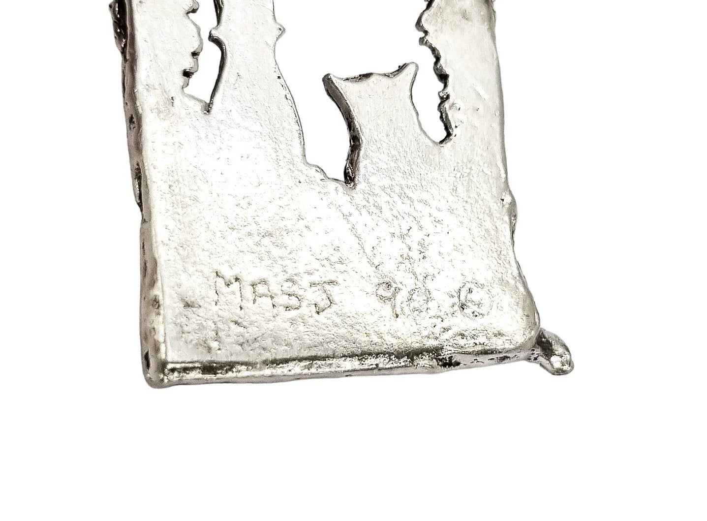 Vintage MASJ cat in window novelty statement brooch
