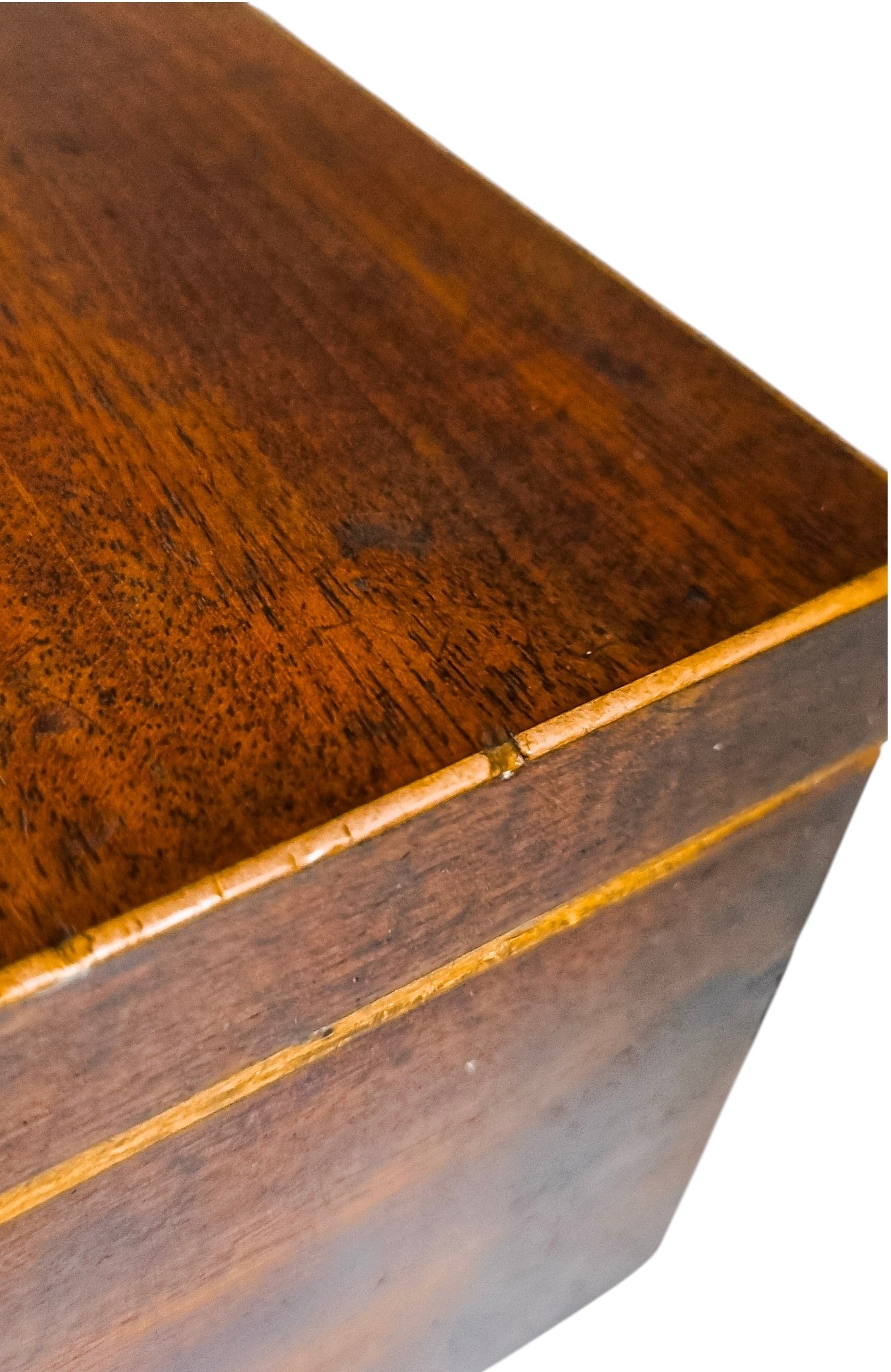 Victorian mahogany tea caddy, working lock and key