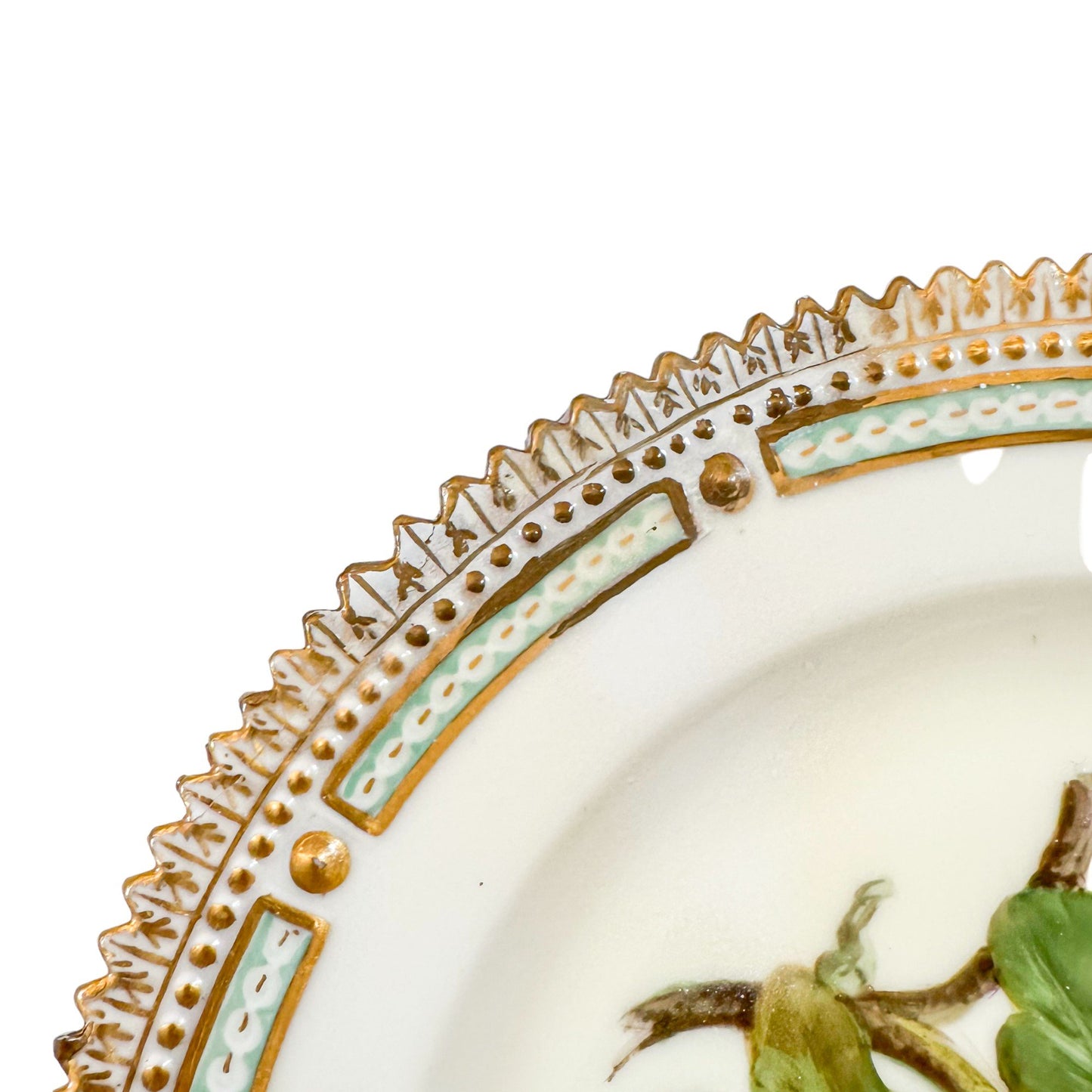 Royal Copenhagen hand-painted Flora Danica Fig dinner plate