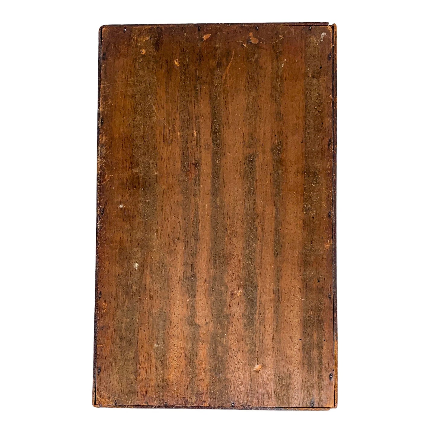 Wooden Victorian portable travelling campaign folding card table with labelled card slots