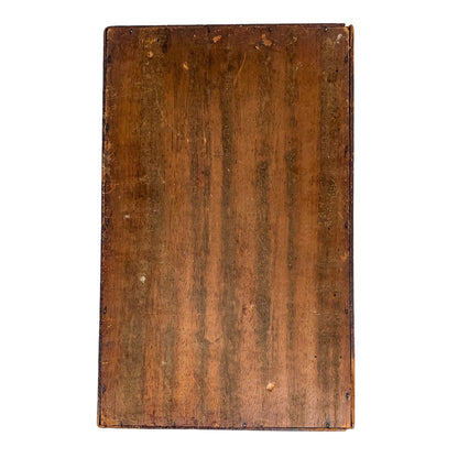 Wooden Victorian portable travelling campaign folding card table with labelled card slots