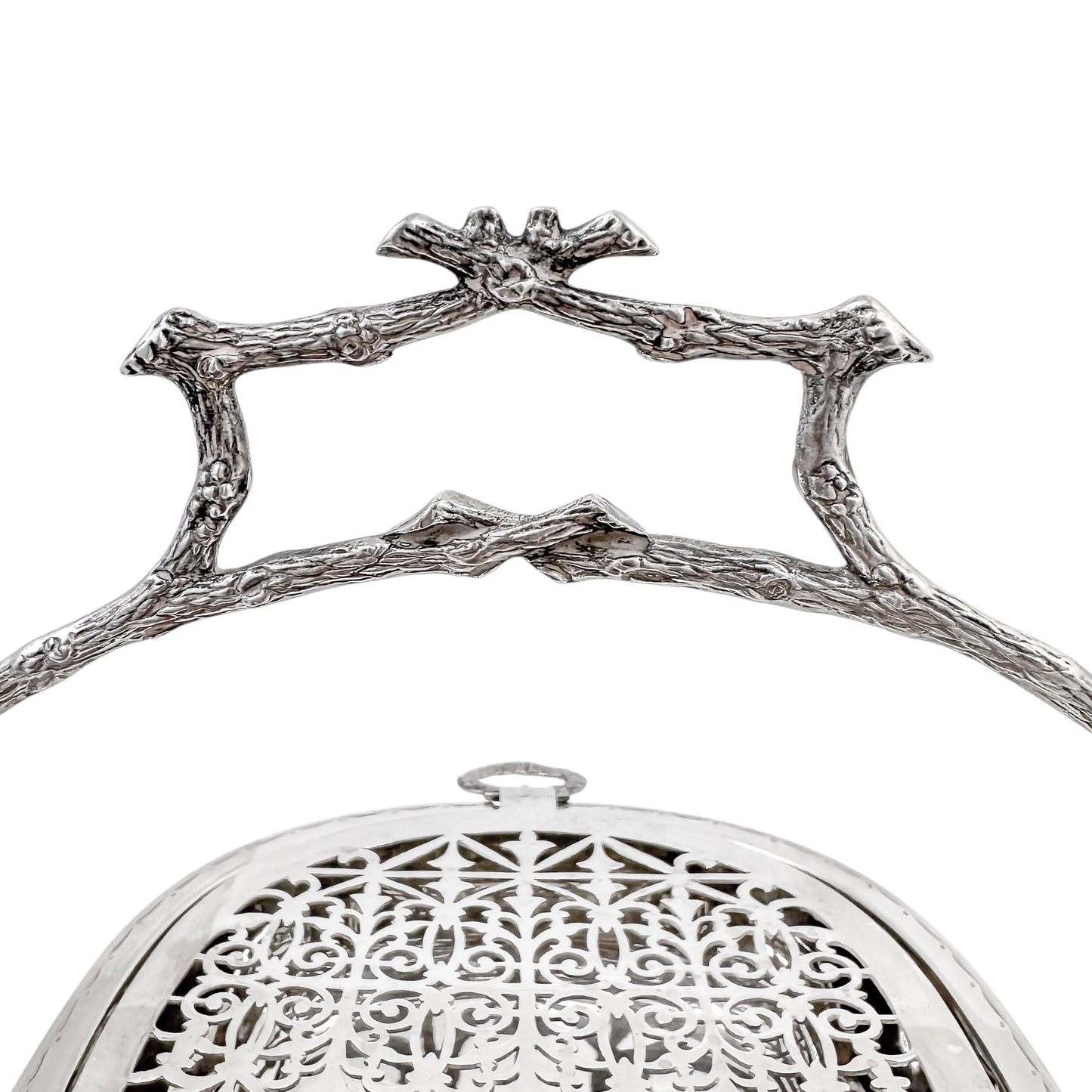 Victorian silver-plated Aesthetic folding biscuit box, Staniforth Fenton