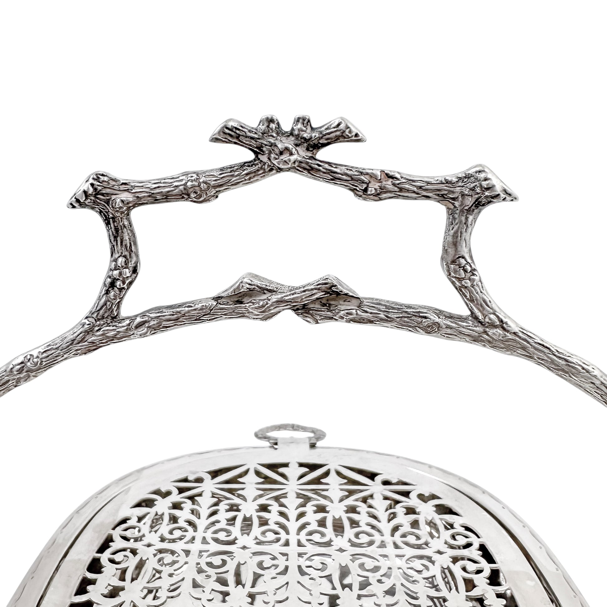 Victorian silver-plated Aesthetic folding biscuit box, Staniforth Fenton