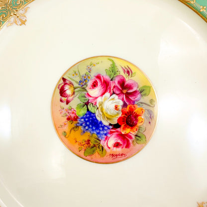 1920's Royal Worcester porcelain Jack Stanley hand-painted cabinet plate