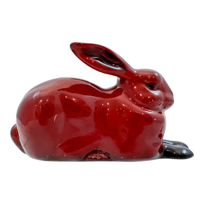 Pair of Charles Noke for Royal Doulton porcelain flambé "Duck" and "Hare" figurines