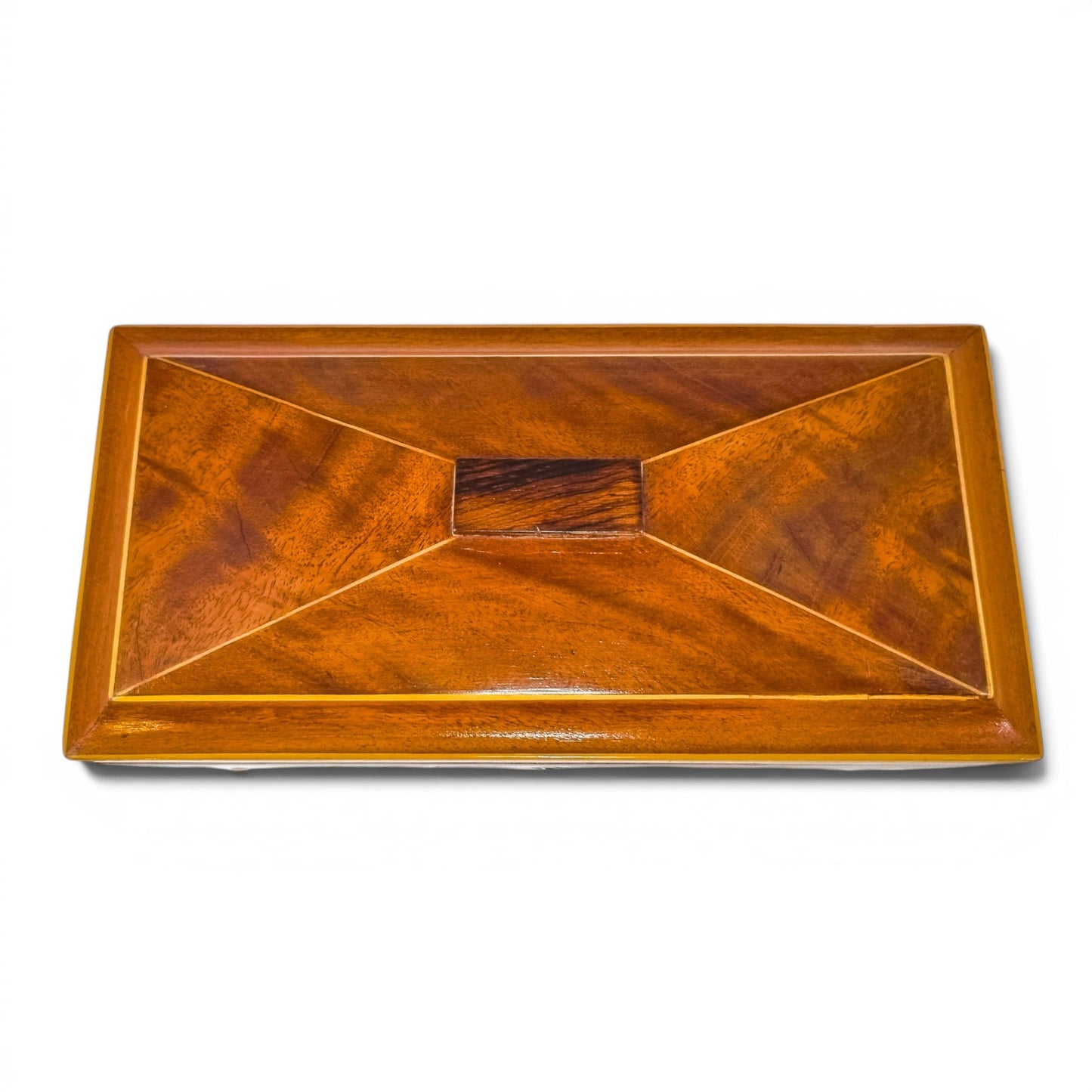 Regency flame mahogany sarcophagus tea caddy