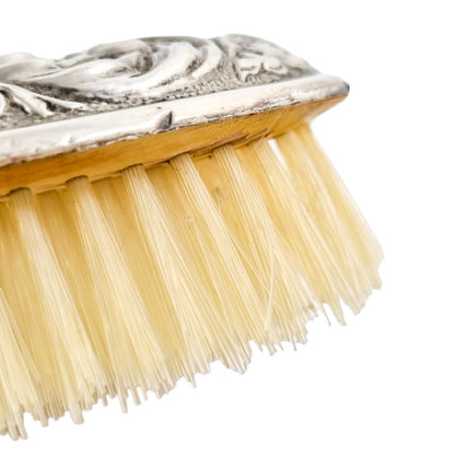 Cased vintage sterling silver 4 piece vanity dressing table set; mirror, brush, comb