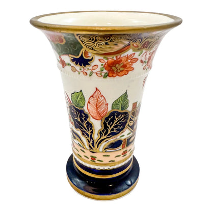 Georgian Spode porcelain gold Imari miniature spill vase / matchpot