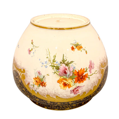 Victorian Royal Doulton cachepot / planter / jardiniere in floral foliate Imari design