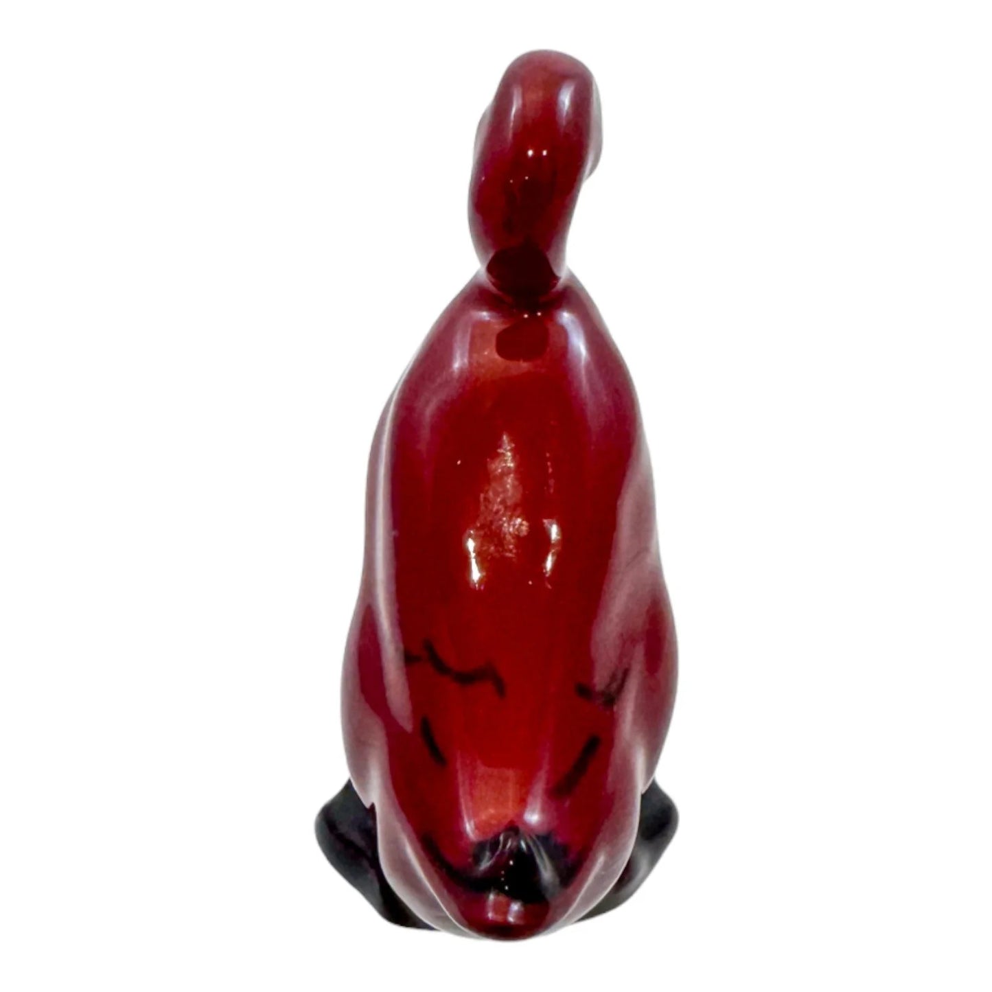 Pair of Charles Noke for Royal Doulton porcelain flambé "Duck" and "Hare" figurines