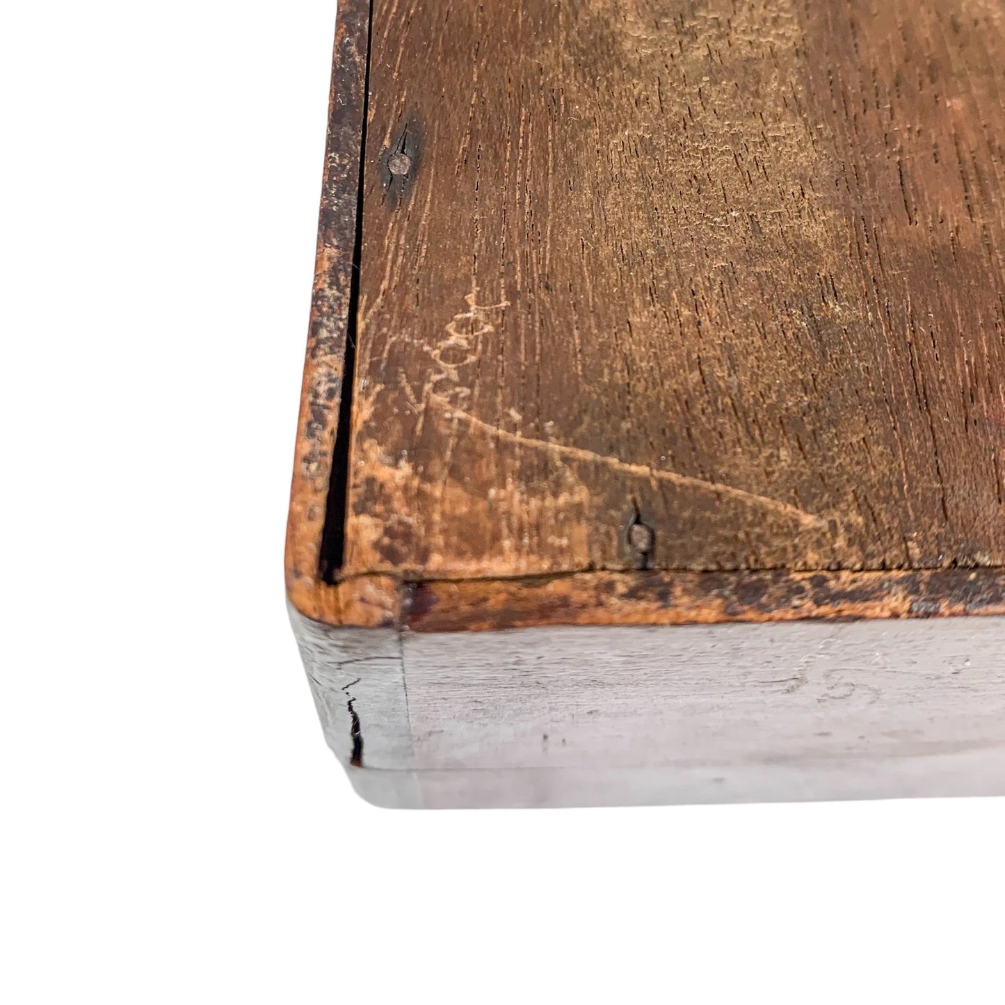 Wooden Victorian portable travelling campaign folding card table with labelled card slots