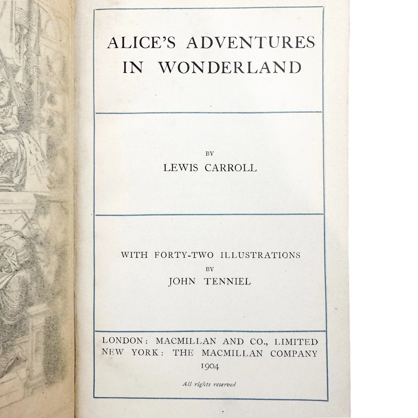 Illustrated leather bound first edition thus of "Alice's Adventures in Wonderland"