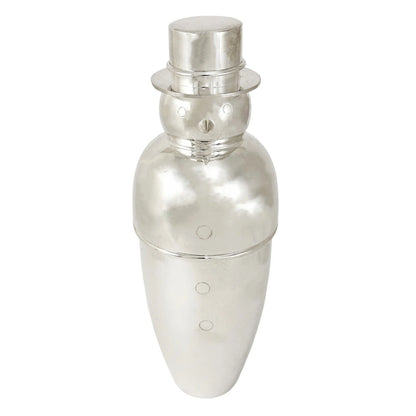 Art Deco Snowman silver plated novelty cocktail shaker 600 ml