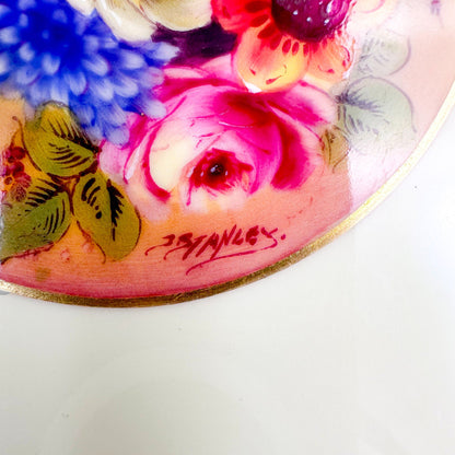 1920's Royal Worcester porcelain Jack Stanley hand-painted cabinet plate