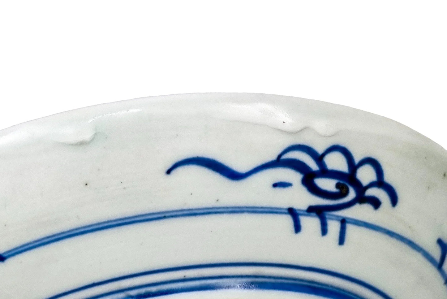 Japanese Meiji era Arita blue and white plate with mountains and trees