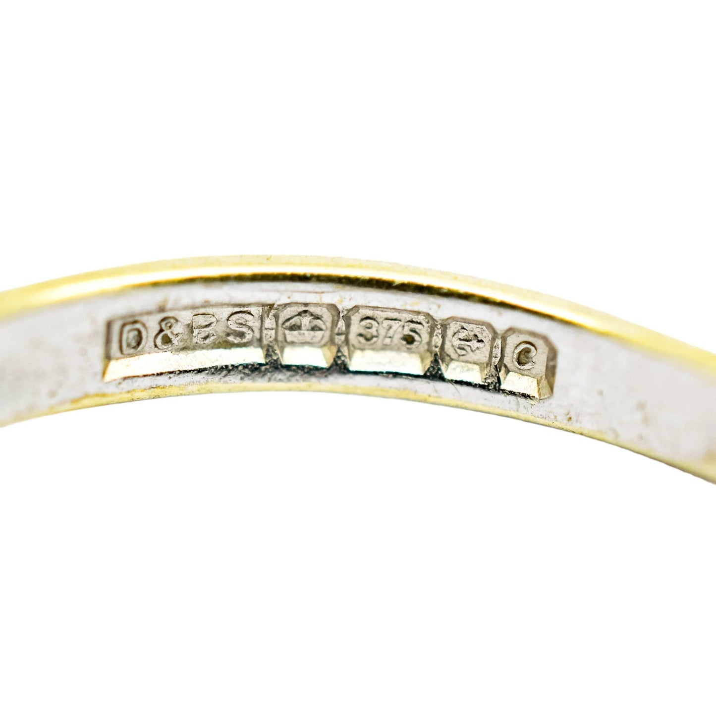 Vintage 1970's white and yellow gold eternity ring