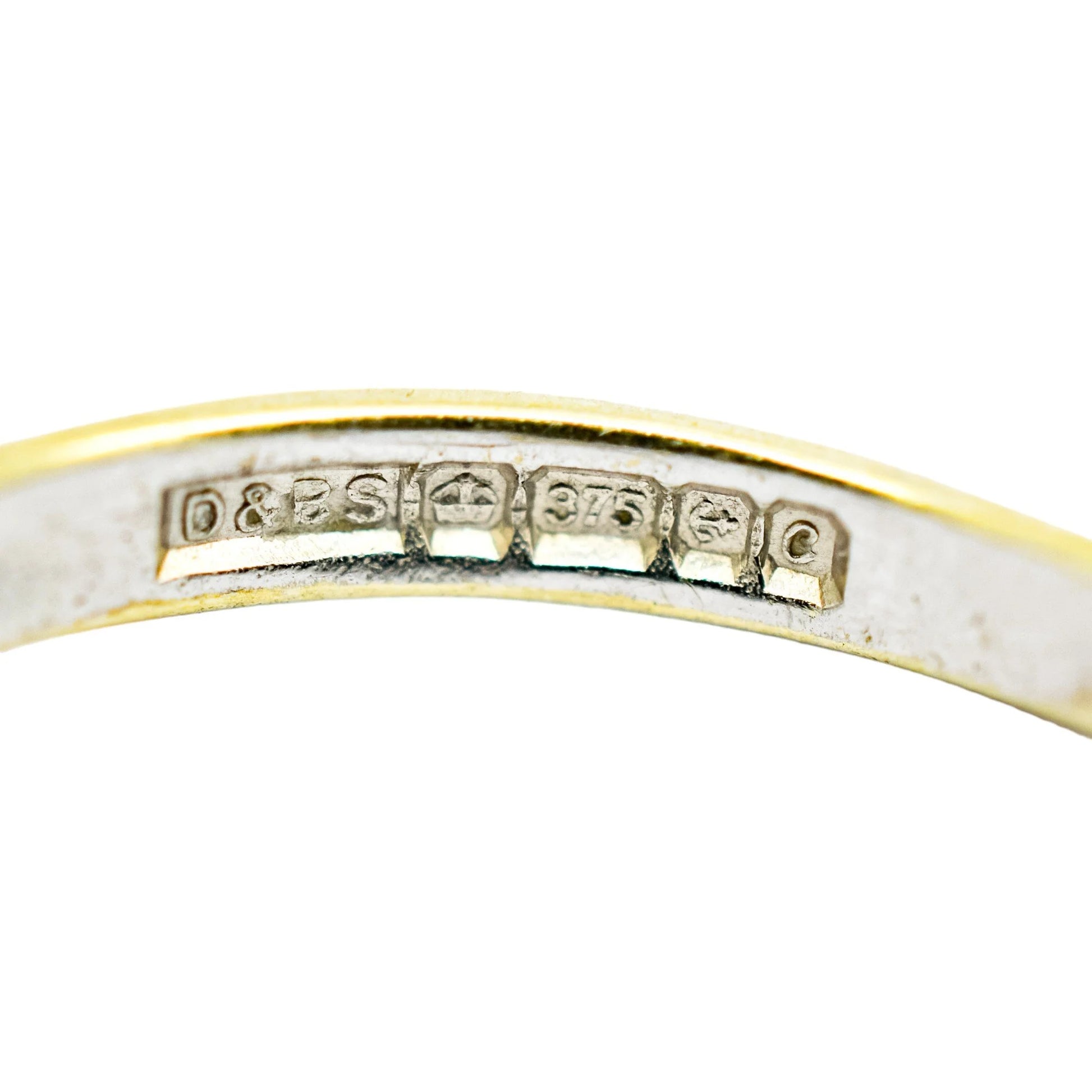 Vintage 1970's white and yellow gold eternity ring